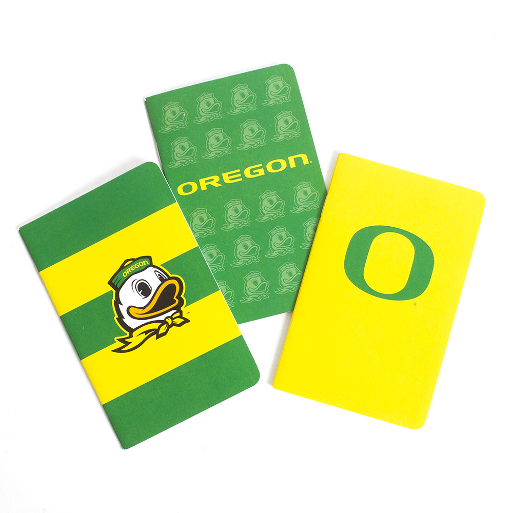 Classic Oregon O, Oregon, Duck Mascot, Roaring Spring, Staplebound, 3.5"x5.5, Notebook, Set